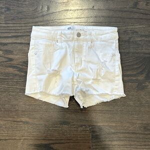 RSQ White Distressed Jean Shorts